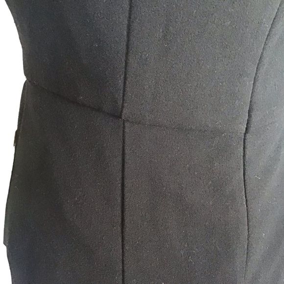 DONNA RICCO Dress 3/4 Sleeve Deep V Ruched Front Zip Up In Back Lined Size 6 NWT - Picture 5 of 7